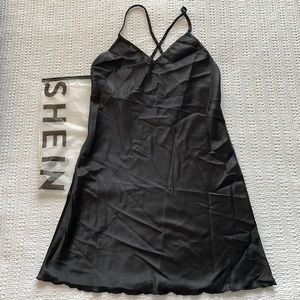 SHEIN satin pajama dress